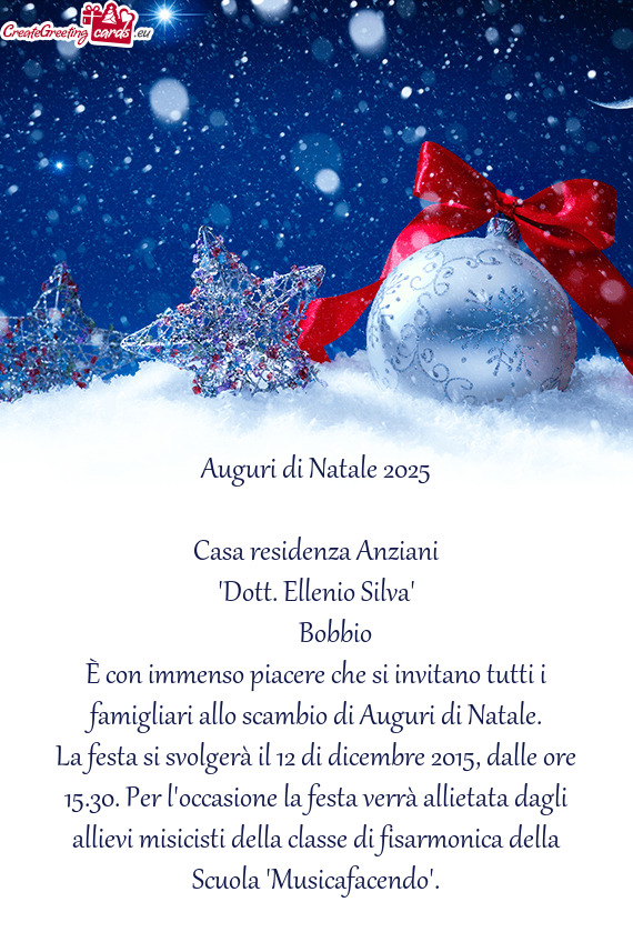 Auguri di Natale 2025