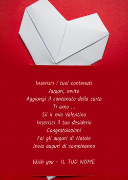 Carta con cuore Origami