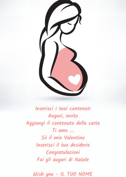 Carta con donna incinta