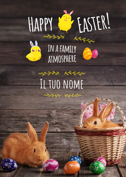 Carta di conigli di Pasqua