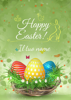 Carta di tre uova di Pasqua