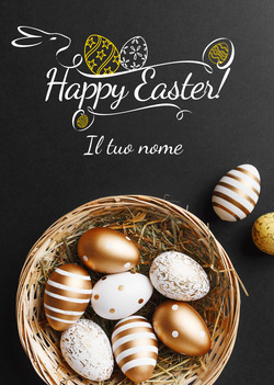 Carta dorata delle uova di Pasqua