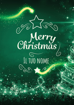 Cartolina di Natale in verde